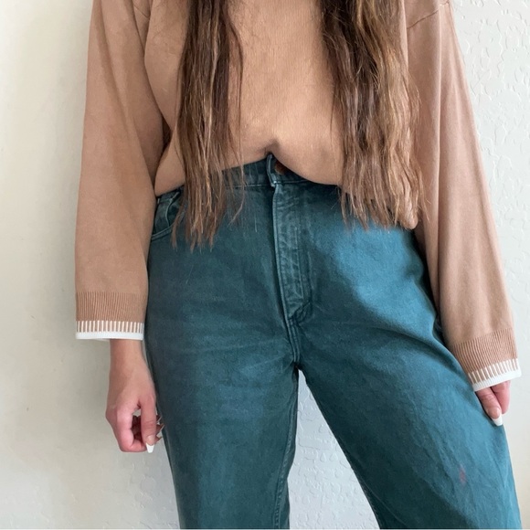 Vintage Levi’s 551 Green/Blue USA Tapered Relaxed Fit Jean - Picture 2 of 15